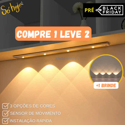 Kit 2 Luminárias Recarregável com sensor de movimento (COMPRE 1 LEVE 2)